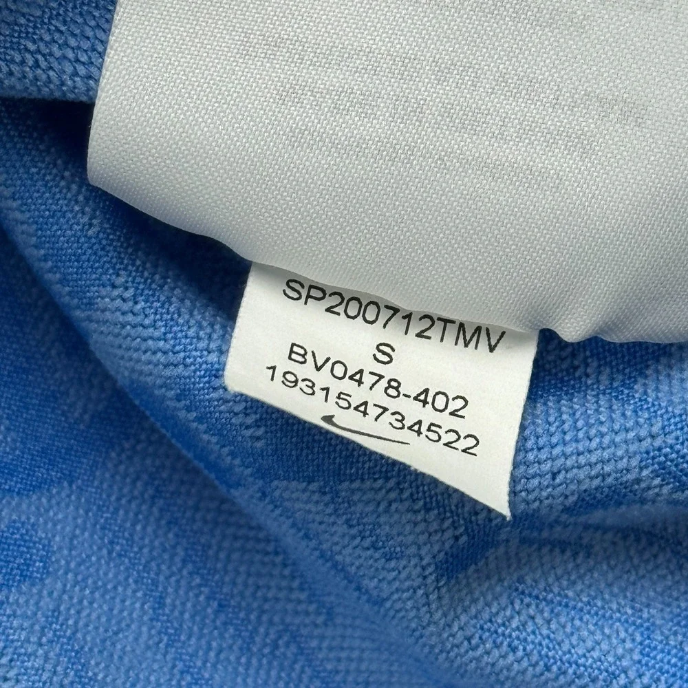 Nike Polo Shirt Mens Small Blue‎ Standard Vapor Camo Dri-Fit Performance Active